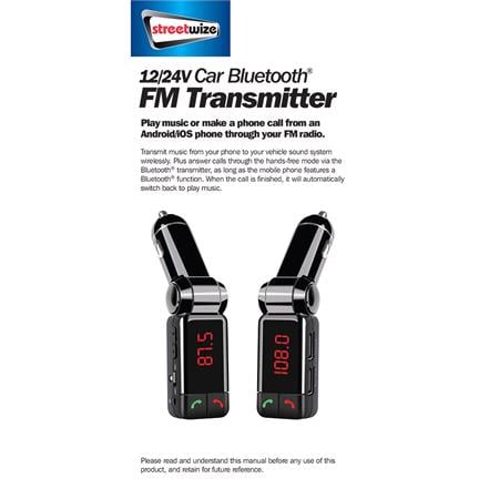 Bluetooth FM Transmitter For Cars
