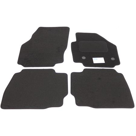 Ford Mondeo (2007-2012) Tailored Car Floor Mats - Black With Red Trim Edge & Clips