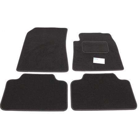 Luxury Tailored Car Floor Mats in Black for Peugeot 407 Coupe  2005 2010   No Clip Version