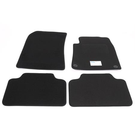 Tailored Car Floor Mats in Black for Peugeot 407  2004 2010   No Clip Version