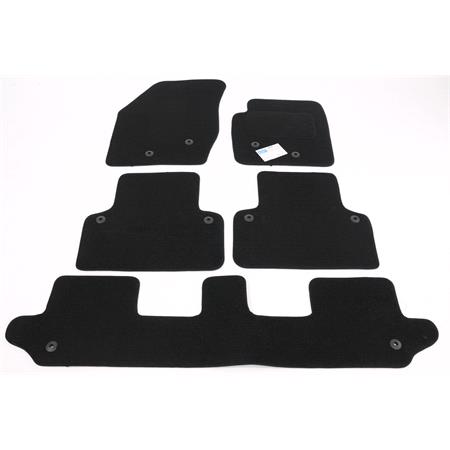 Tailored Car Floor Mats in Black for Volvo XC90 2002 2014   with Clips