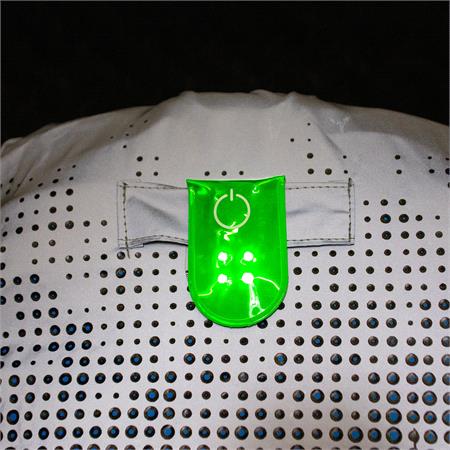Hi Vis Clip on LED Multilight (WIDE) in Green