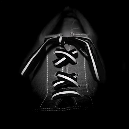 Hi Vis  Reflective Neon Shoelace in Black
