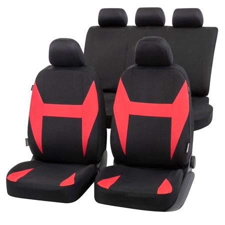 Walser Caledon Car Seat Cover Set   Black & Red For Mercedes S CLASS Coupe 2006 2014