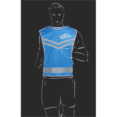 Runnin Vest w Reflector Blue Size L XL