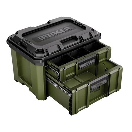Draper 29436 BUNKER Load Up Stacking 2 Drawer Tool Box, 570mm
