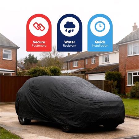 Water Resistant Breathable Full Car Cover   4x4/SUV   Size 523cm (L) x 190cm (W) x 150cm (H)