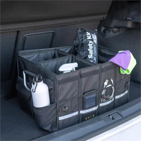 Streetwize Collapsible Car Boot Organiser with Removable Dividers and Alloy Handles