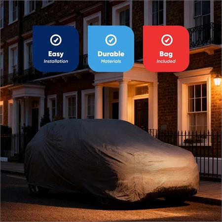 Water Resistant Breathable Full Car Cover   4x4/SUV   Size 523cm (L) x 190cm (W) x 150cm (H)