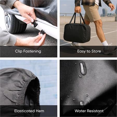 Water Resistant Breathable Full Car Cover   Small   Size 406cm (L) x 165cm (W) x 117cm (H)