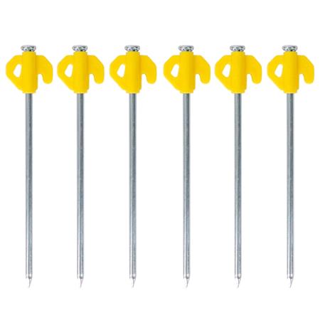 Ground Tent Pegs 6.5x205mm with Ground Hook Puller   Pack of 21