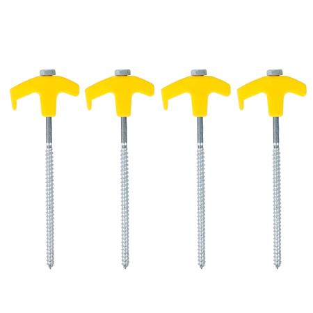 Screw in Threaded Heavy Duty Tent Pegs 7.4x185mm   Pack of 20