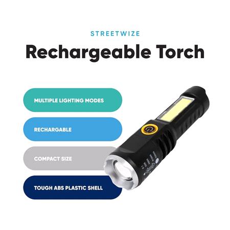 Streetwize Rechargeable Torch