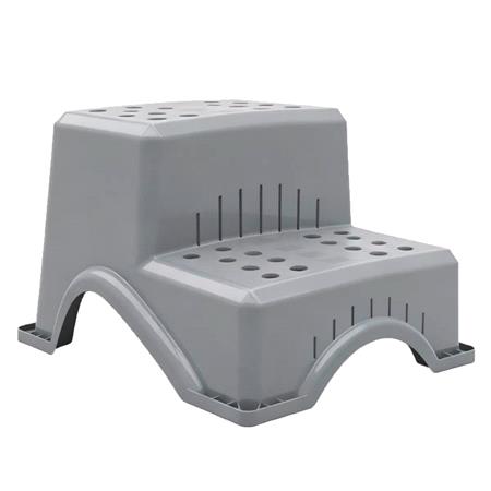 Plastic Double Step Stool – Strong, Anti Slip, Stackable, 2 Step