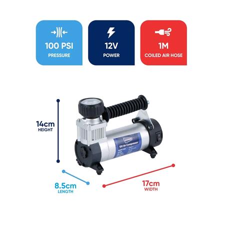 Streetwize Sahara 12V Metal Air Compressor 
