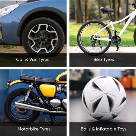 Tyre Inflator   12V   Compact Compressor with Gauge   0 250 PSI