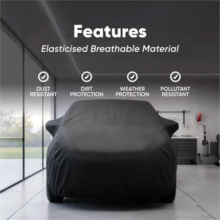 Water Resistant Breathable Full Car Cover   Small   Size 406cm (L) x 165cm (W) x 117cm (H)