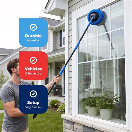 1.2m Adjustable Curved Car Wash Brush