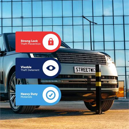 Streetwize Folding Parking Post   Square Tube