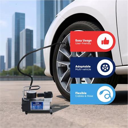 Streetwize 150PSI 12V Mistral Metal Compressor with Auto Cut Out