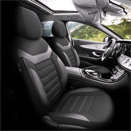 Premium Lacoste Leather Car Seat Covers INDIVIDUAL SERIES   Black Grey For Nissan MURANO 2005 2007