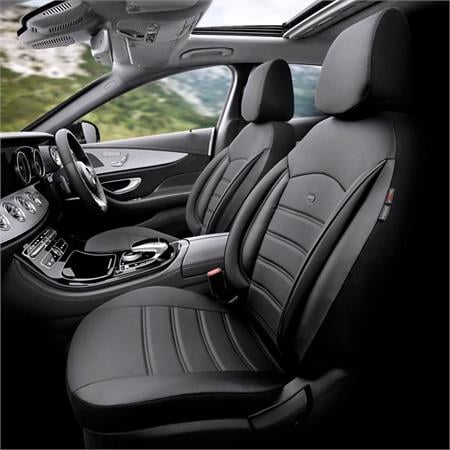 Premium Leather Car Seat Covers INSPIRE SERIES   Black For Kia PICANTO 2017 Onwards