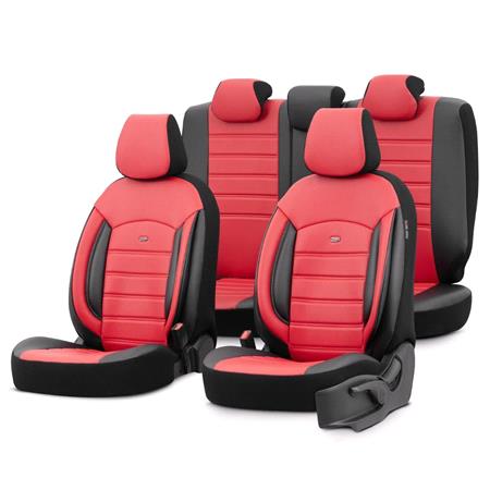 Premium Leather Car Seat Covers INSPIRE SERIES   Red Black For Mercedes ZETROS 2008 2014
