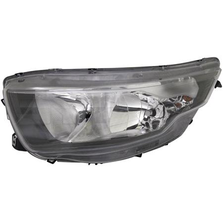 Left Headlamp (Halogen, Takes H7 / H1 Bulb, Black Bezel, Supplied With Motor) for Iveco DAILY VI Bus 2014 on