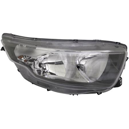 Right Headlamp (Halogen, Takes H7 / H1 Bulb, Black Bezel, Supplied With Motor) for Iveco DAILY VI Bus 2014 on