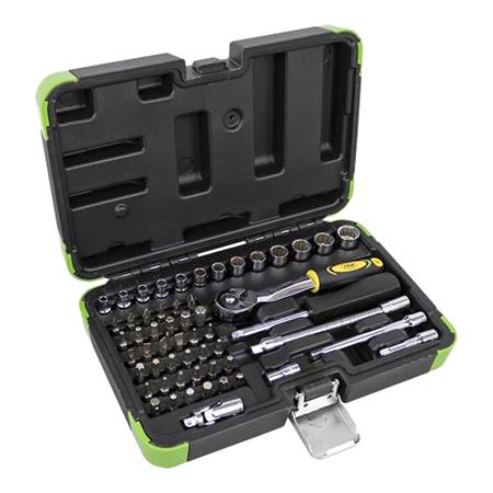 56 Piece Tool Case With 12 Point Socket 1/4"