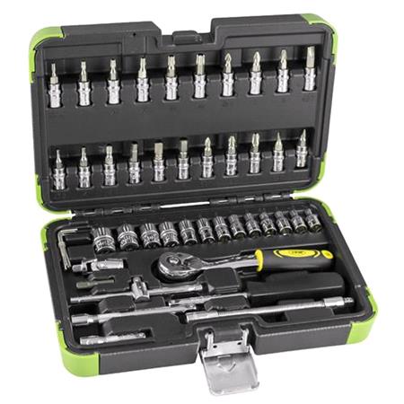 46 Piece Tool Case With Hexagonal Sockets 1/4"
