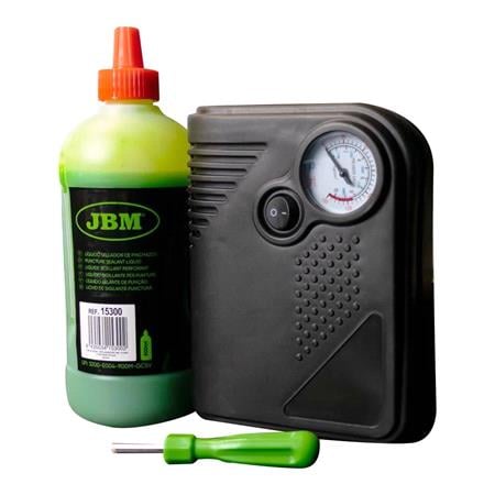 JBM Puncture Tyre Repair Liquid and Air Compressor 