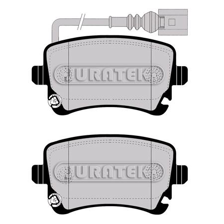 JURATEK Rear Brake Pads (Full set for Rear Axle)