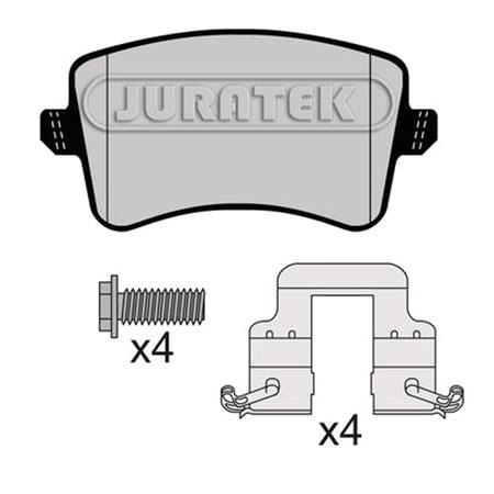 JURATEK Rear Brake Pads (Full set for Rear Axle)