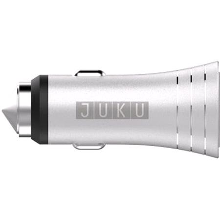 Juku QuickSilver Car Charger   uSB A, QC 3.0(Quick Charge), 18W (3A), Anodised Silver Aluminium Case