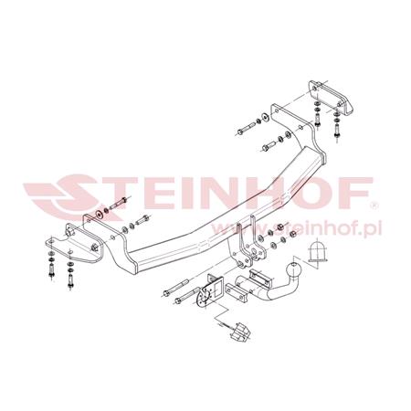 Steinhof Towbar (fixed with 2 bolts) for Kia CARENS III,  2006 to 2013