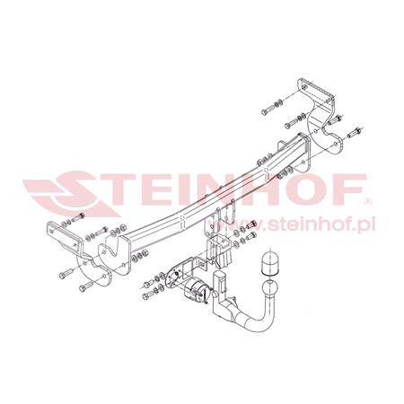 Steinhof Automatic Detachable Towbar (vertical system) for Kia OPTIMA, 2012 2015