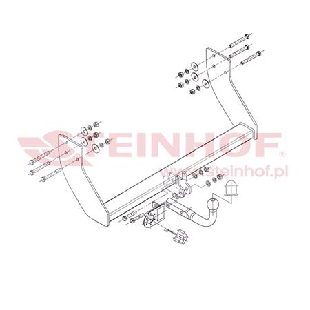 Steinhof Towbar (fixed with 2 bolts) for Kia K2500, 2003 Onwards