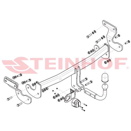 Steinhof Towbar (fixed with 2 bolts) for Kia OPTIMA, 2015 Onwards
