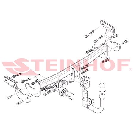 Steinhof Automatic Detachable Towbar (vertical system) for Kia OPTIMA, 2015 Onwards