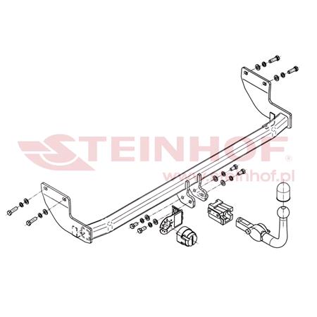 Steinhof Automatic Detachable Towbar (horizontal system) for Kia VENGA, 2010 Onwards