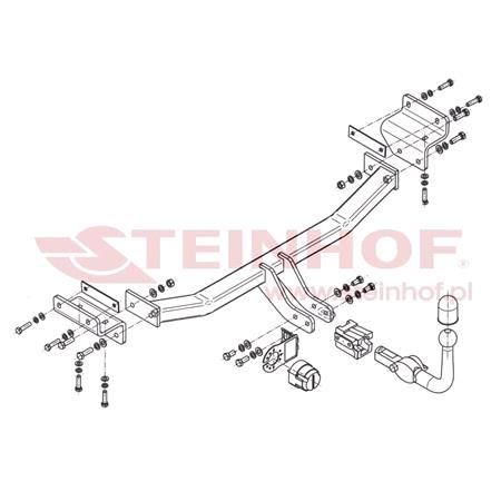 Steinhof Automatic Detachable Towbar (horizontal system) for Kia CEE'D, 2012 2018