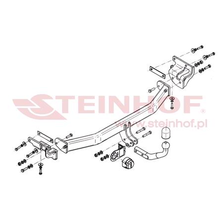 Steinhof Towbar (fixed with 2 bolts) for Kia CARENS IV, 2013 Onwards