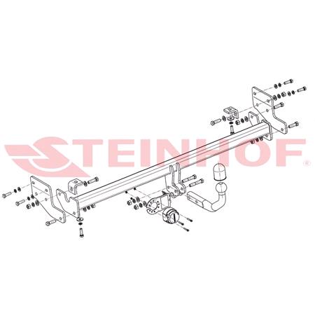 Steinhof Towbar (fixed with 2 bolts) for Kia SOUL II, 2014 Onwards