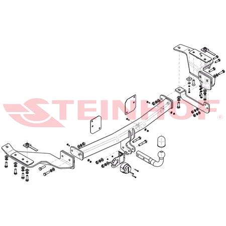 Steinhof Towbar (fixed with 2 bolts) for Kia Carnival, 2006 2014