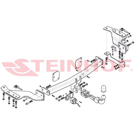 Steinhof Automatic Detachable Towbar (horizontal system) for Kia Carnival, 2006 2014