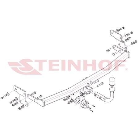 Steinhof Towbar (fixed with 2 bolts) for Kia RIO IV, 2017 Onwards