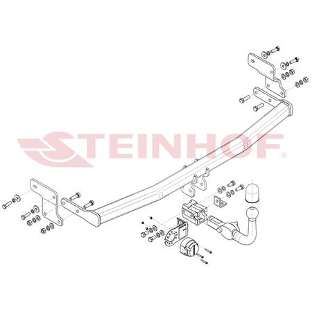 Steinhof Automatic Detachable Towbar (horizontal system) for Kia RIO IV, 2017 Onwards