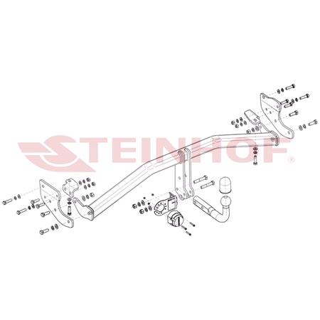 Steinhof Towbar (fixed with 2 bolts) for Kia NIRO, 2016 Onwards