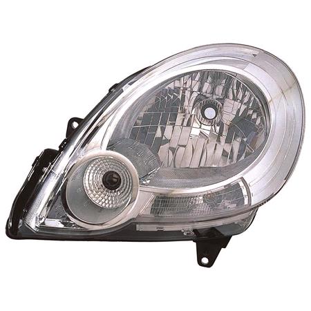 Left Headlamp (Halogen, Takes H4 Bulb, Electric Adjustment, Supplied Without Motor) for Renault KANGOO Express 2008 2013